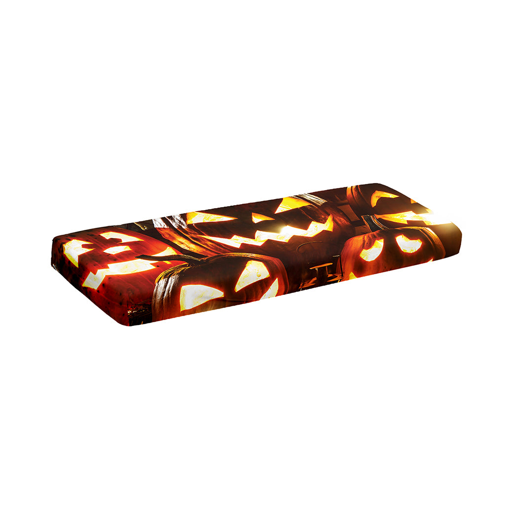 Jack-O'-Lantern Halloween Pumpkin Print Piano Keyboard Cover