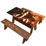 Jack-O'-Lantern Halloween Pumpkin Print Picnic Table Cover