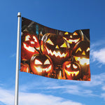 Jack-O'-Lantern Halloween Pumpkin Print Polyester Flag