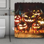 Jack-O'-Lantern Halloween Pumpkin Print Polyester Shower Curtain