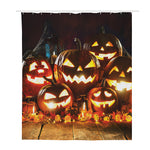 Jack-O'-Lantern Halloween Pumpkin Print Polyester Shower Curtain