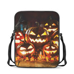 Jack-O'-Lantern Halloween Pumpkin Print Rectangular Crossbody Bag