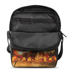 Jack-O'-Lantern Halloween Pumpkin Print Rectangular Crossbody Bag