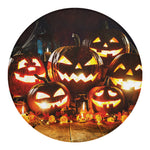 Jack-O'-Lantern Halloween Pumpkin Print Round Blanket
