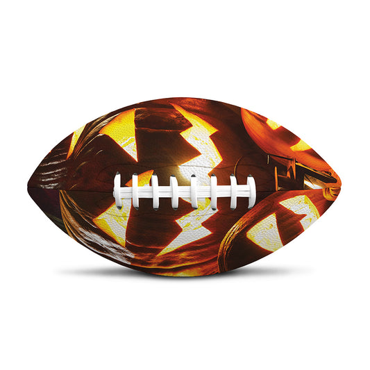 Jack-O'-Lantern Halloween Pumpkin Print Rugby Ball