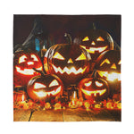 Jack-O'-Lantern Halloween Pumpkin Print Silk Bandana