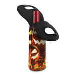 Jack-O'-Lantern Halloween Pumpkin Print Single Neoprene Wine Tote