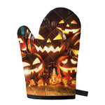 Jack-O'-Lantern Halloween Pumpkin Print Single Oven Mitt