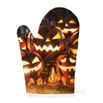 Jack-O'-Lantern Halloween Pumpkin Print Single Oven Mitt