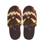 Jack-O'-Lantern Halloween Pumpkin Print Slippers