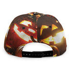 Jack-O'-Lantern Halloween Pumpkin Print Snapback Cap