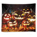Jack-O'-Lantern Halloween Pumpkin Print Tapestry