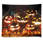 Jack-O'-Lantern Halloween Pumpkin Print Tapestry