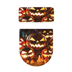 Jack-O'-Lantern Halloween Pumpkin Print Toilet Lid And Tank Cover Set