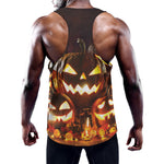 Jack-O'-Lantern Halloween Pumpkin Print Training Tank Top