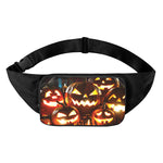 Jack-O'-Lantern Halloween Pumpkin Print Waist Bag