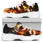 Jack-O'-Lantern Halloween Pumpkin Print White Chunky Shoes