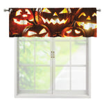 Jack-O'-Lantern Halloween Pumpkin Print Window Valance