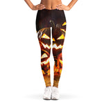 Jack-O'-Lantern Halloween Pumpkin Print Women's Leggings