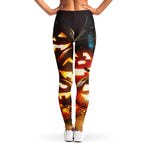 Jack-O'-Lantern Halloween Pumpkin Print Women's Leggings