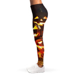 Jack-O'-Lantern Halloween Pumpkin Print Women's Leggings