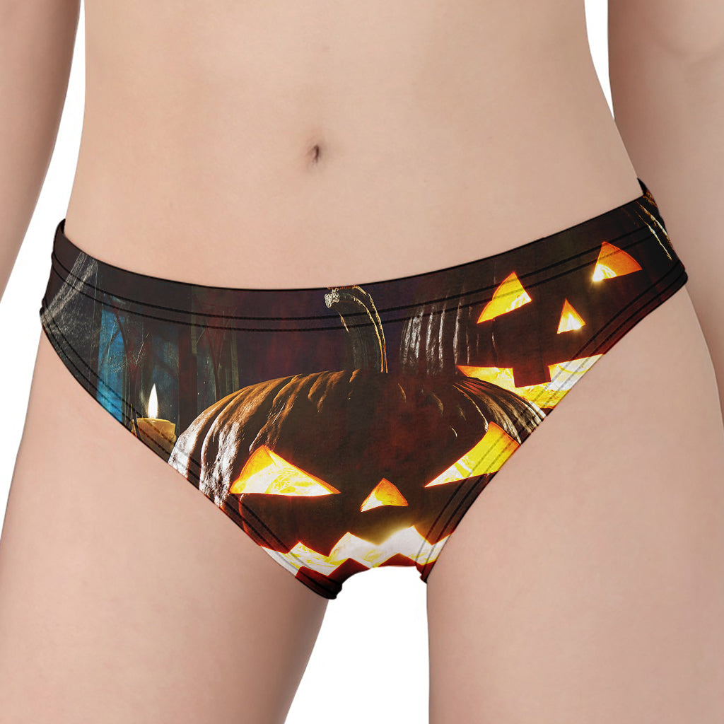 Jack-O'-Lantern Halloween Pumpkin Print Women's Panties