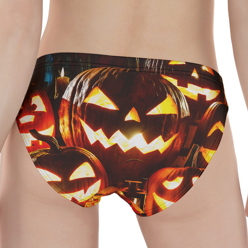 Jack-O'-Lantern Halloween Pumpkin Print Women's Panties