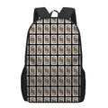 Jack Of Clubs Playing Card Pattern Print 17 Inch Backpack