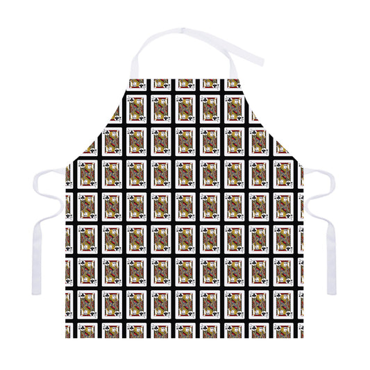 Jack Of Clubs Playing Card Pattern Print Adjustable Apron