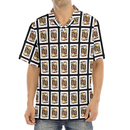 Jack Of Clubs Playing Card Pattern Print Aloha Shirt