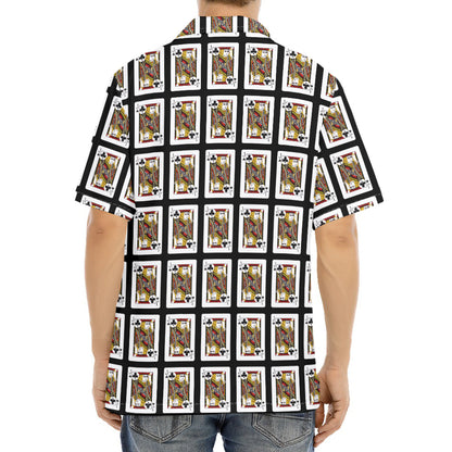 Jack Of Clubs Playing Card Pattern Print Aloha Shirt