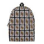 Jack Of Clubs Playing Card Pattern Print Backpack