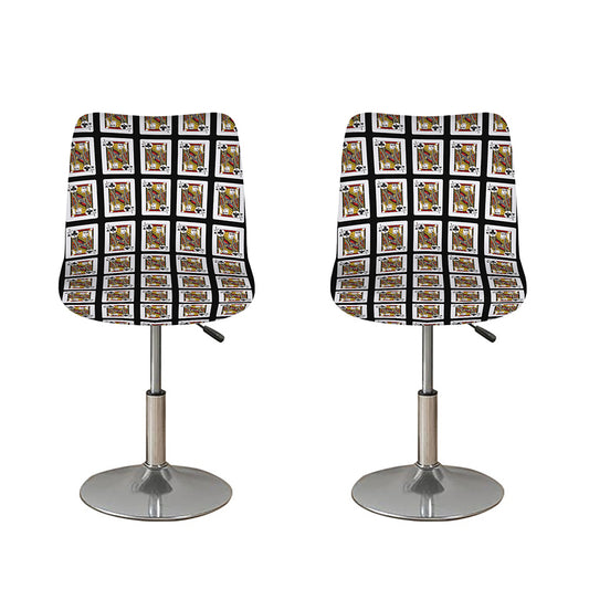 Jack Of Clubs Playing Card Pattern Print Bar Stool Covers