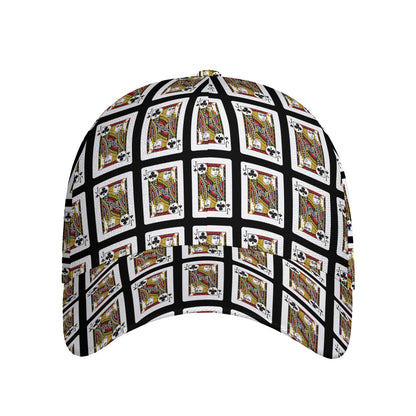 Jack Of Clubs Playing Card Pattern Print Baseball Cap