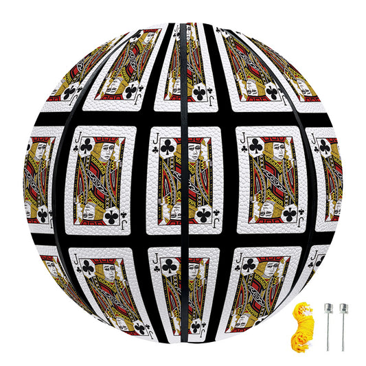 Jack Of Clubs Playing Card Pattern Print Basketball