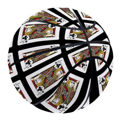 Jack Of Clubs Playing Card Pattern Print Basketball