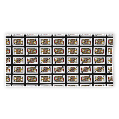 Jack Of Clubs Playing Card Pattern Print Beach Towel