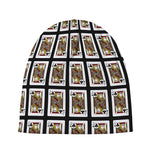 Jack Of Clubs Playing Card Pattern Print Beanie