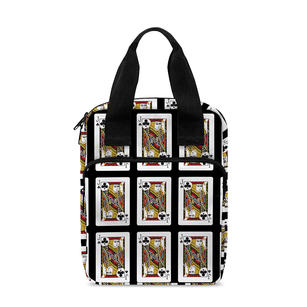 Jack Of Clubs Playing Card Pattern Print Bible Tote Bag