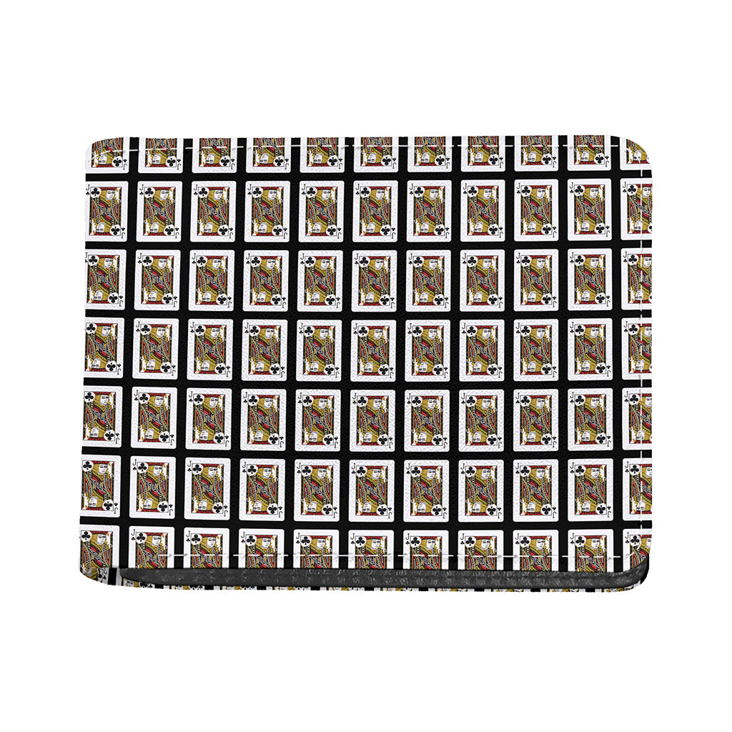 Jack Of Clubs Playing Card Pattern Print Bifold Wallet