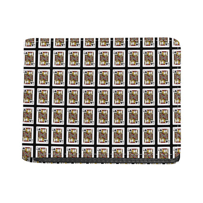 Jack Of Clubs Playing Card Pattern Print Bifold Wallet