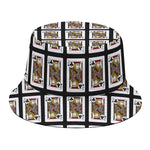 Jack Of Clubs Playing Card Pattern Print Bucket Hat