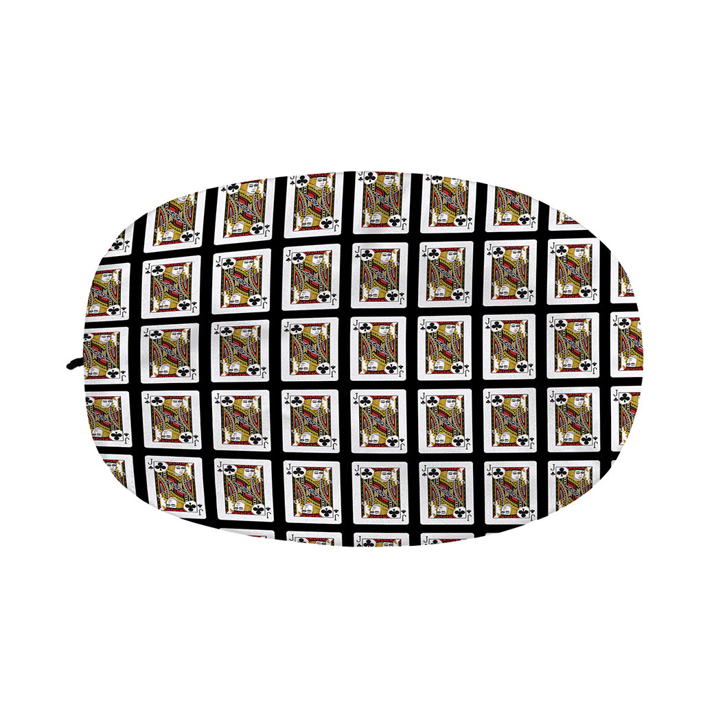 Jack Of Clubs Playing Card Pattern Print Car Side Mirror Covers