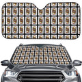 Jack Of Clubs Playing Card Pattern Print Car Windshield Sun Shade