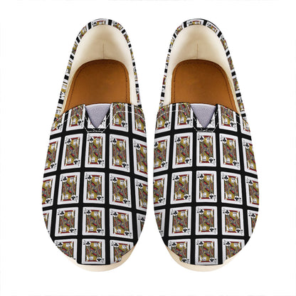 Jack Of Clubs Playing Card Pattern Print Casual Shoes