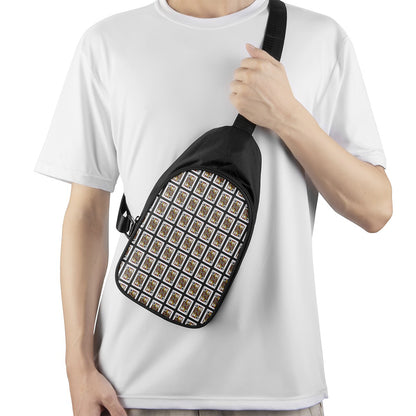Jack Of Clubs Playing Card Pattern Print Chest Bag