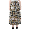 Jack Of Clubs Playing Card Pattern Print Chiffon Maxi Skirt