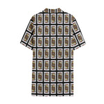 Jack Of Clubs Playing Card Pattern Print Cotton Hawaiian Shirt