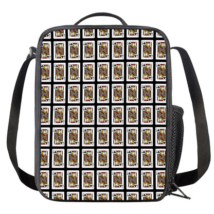 Jack Of Clubs Playing Card Pattern Print Crossbody Lunch Bag