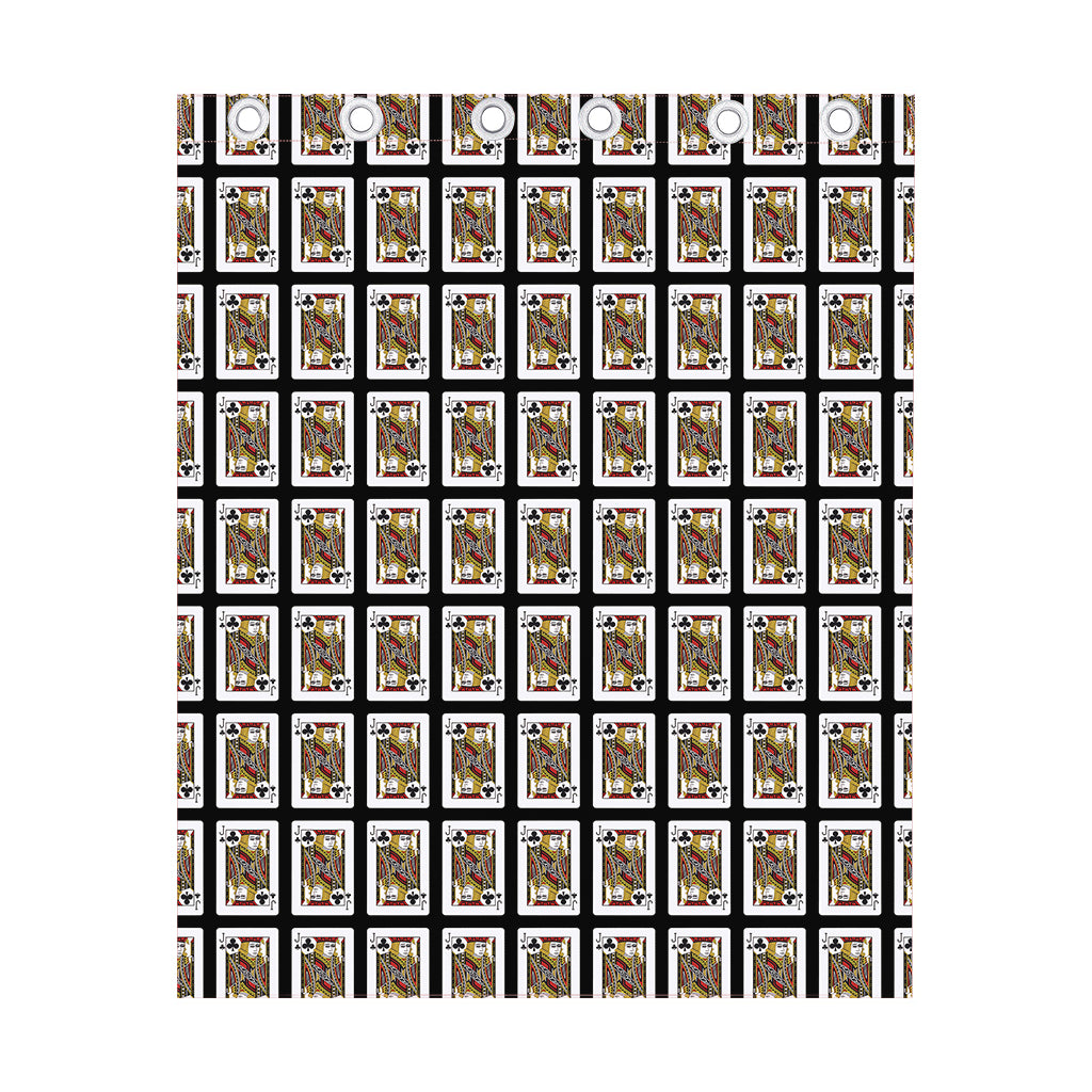 Jack Of Clubs Playing Card Pattern Print Curtain